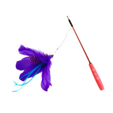 花朵系列 伸縮釣竿逗貓棒#04紫色(12.7公分+22.5公分+10公分)