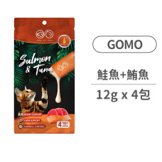 寵貓專用營養肉泥條 鮭魚+鮪魚12克*4包 (貓零食)