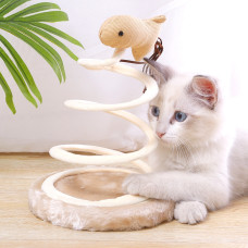 小魚麻布球逗貓玩具(15x21公分)(貓玩具)