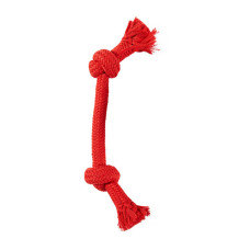 彩虹結繩犬用玩具 紅 M 雙結款(27x1.6公分)(狗玩具)