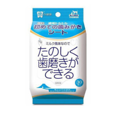 齒垢清光光 牙菌斑對策濕紙巾 牛奶風味 (15*16 cm) 30枚