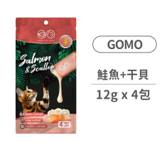寵貓專用營養肉泥條 鮭魚+干貝12克*4包 (貓零食)