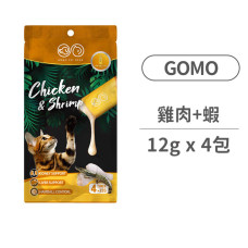 寵貓專用營養肉泥條 雞肉+蝦12克*4包 (貓零食)