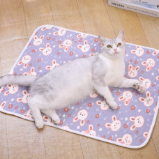紫色小兔夏季乳膠涼墊 M (60*45公分)(寵物貓狗床窩)