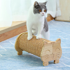 貓咪造型抓窩系列 貓巴士抓柱(33*30*15.5公分)(貓抓板)