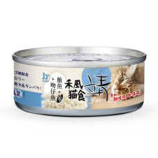 特級禾風貓罐80克【鮪魚+吻仔魚】(24入)(貓副食罐)(整箱罐罐)
