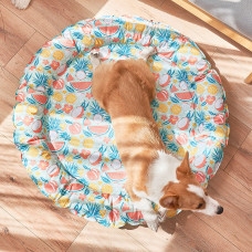圓形加厚款夏季冰窩 夏季水果(直徑50公分)(夏天貓狗寵物降溫涼感涼墊睡墊)