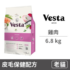 【送2公斤同口味飼料】無穀熟齡貓 皮毛保健配方【雞肉】6.8公斤 (貓飼料)