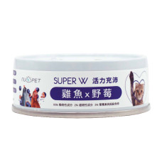SUPER小白主食罐80克【雞魚*野莓】(12入)(貓主食罐頭)