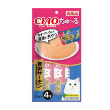 啾嚕肉泥(14克x4入)【奢華鮭魚北海道干貝】(貓零食)
