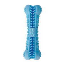 寵物潔牙牙刷玩具 馬卡龍藍色 M(10x3x2.5公分)(貓狗玩具)