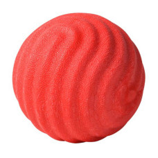 犬用玩具 磨牙咬膠系列 水紋球 紅(6.5x6.5x6.5c公分)(狗玩具)
