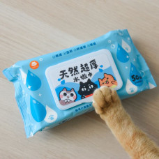 超厚水嫩巾-天然抑菌寵物濕紙巾 (50入)