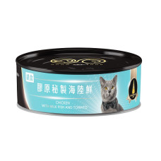 PET FOOD 貓罐80公克【膠原袐制海陸鮮】(6入)(貓副食罐頭) 