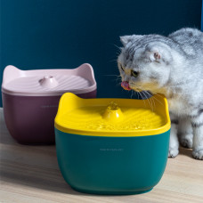 【夏日年中慶】Mini智能寵物飲水機2.5L 黃綠色(21x16.5x15.5公分)