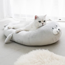 海豹造型睡眠窩(59x52x20公分)(寵物貓狗床窩)