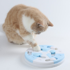 圓形益智轉盤 寶寶藍色(25公分)(貓玩具) (狗玩具)