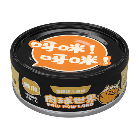 歪嘴貓主食罐80克【鮪魚+褐藻糖膠】(24入)(貓主食罐頭)(整箱罐罐)