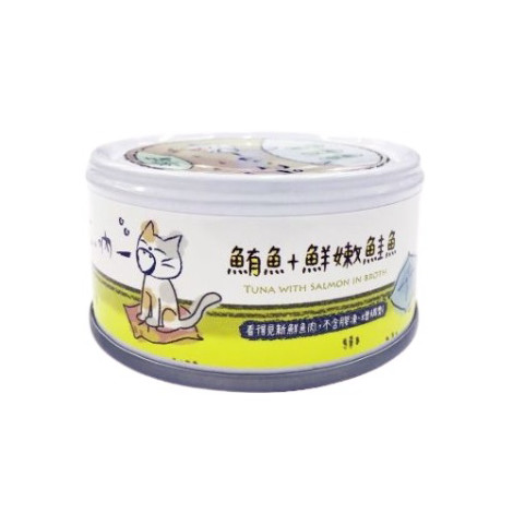 無穀貓湯罐 80克【鮭魚鮪魚】(6入) (貓副食罐),package:罐,flavor:多種,無穀