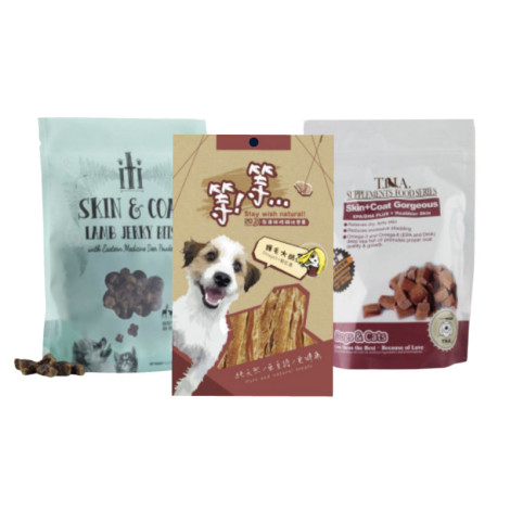 【餓鬼節限定】越吃越快肉! 餓犬皮膚強化3件組合 iti羊肉乾(皮毛亮麗配方)+T.N.A.皮毛好美麗+等等手作零食護毛大師,bd_新品,bd_熱銷,bd_熱銷狗零食_新客,bd_熱銷_組合商品